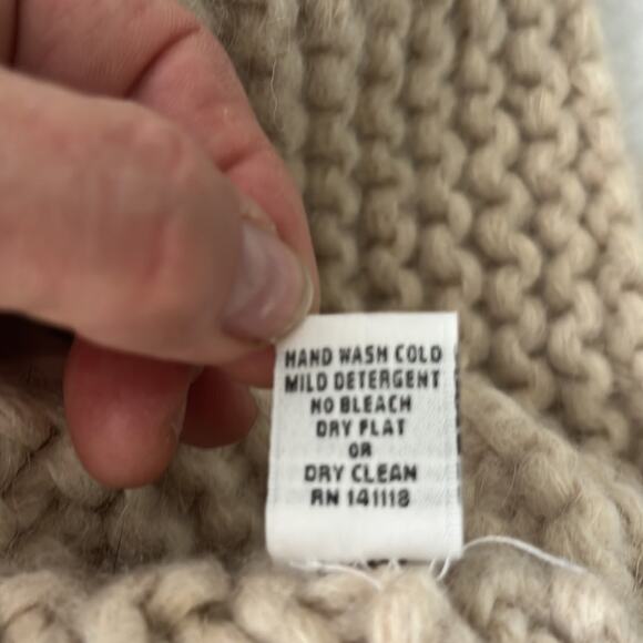 Callina Alpaca Wool Cable Knit Sweater Cream Color Size Small/Medium - Picture 12 of 12